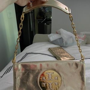 Tory Burch Fold Over clutch handbag